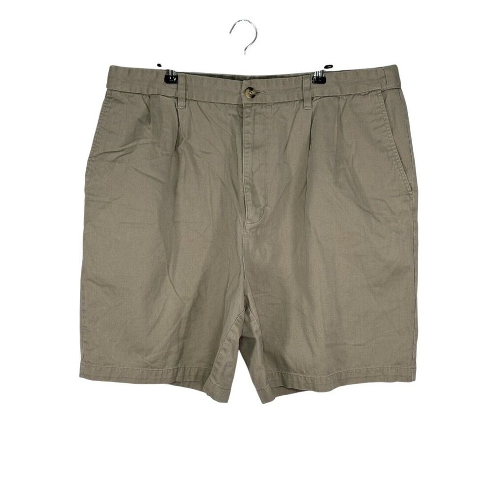 Covington Mens Khaki Cotton Blend Pleated Shorts Size 38